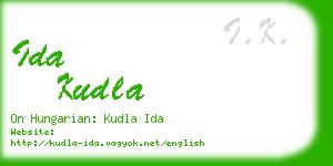 ida kudla business card